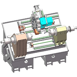 Double broche CNC Lathe